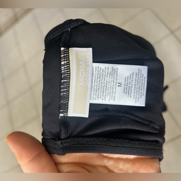 Michael Kors Black Lace-Up Crop Top / size M/L - Picture 5 of 8